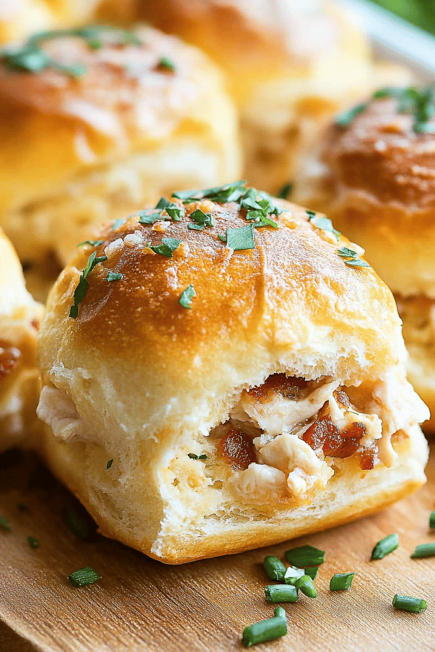 Chicken Bacon Ranch Pull-Apart Rolls ingredients organized and measured on kitchen counter
