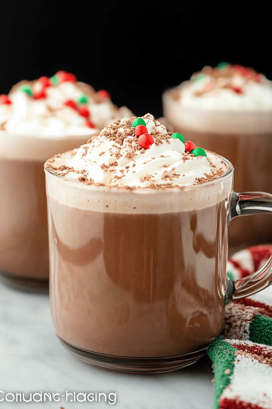 Christmas Hot Chocolate Tips slice on plate showing perfect texture and swirl pattern