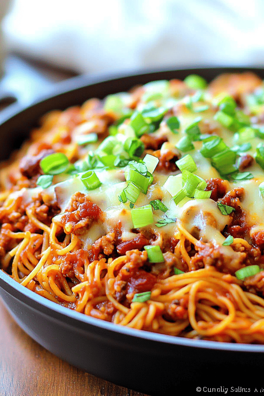 Cowboy Spaghetti slice on plate showing perfect texture and swirl pattern
