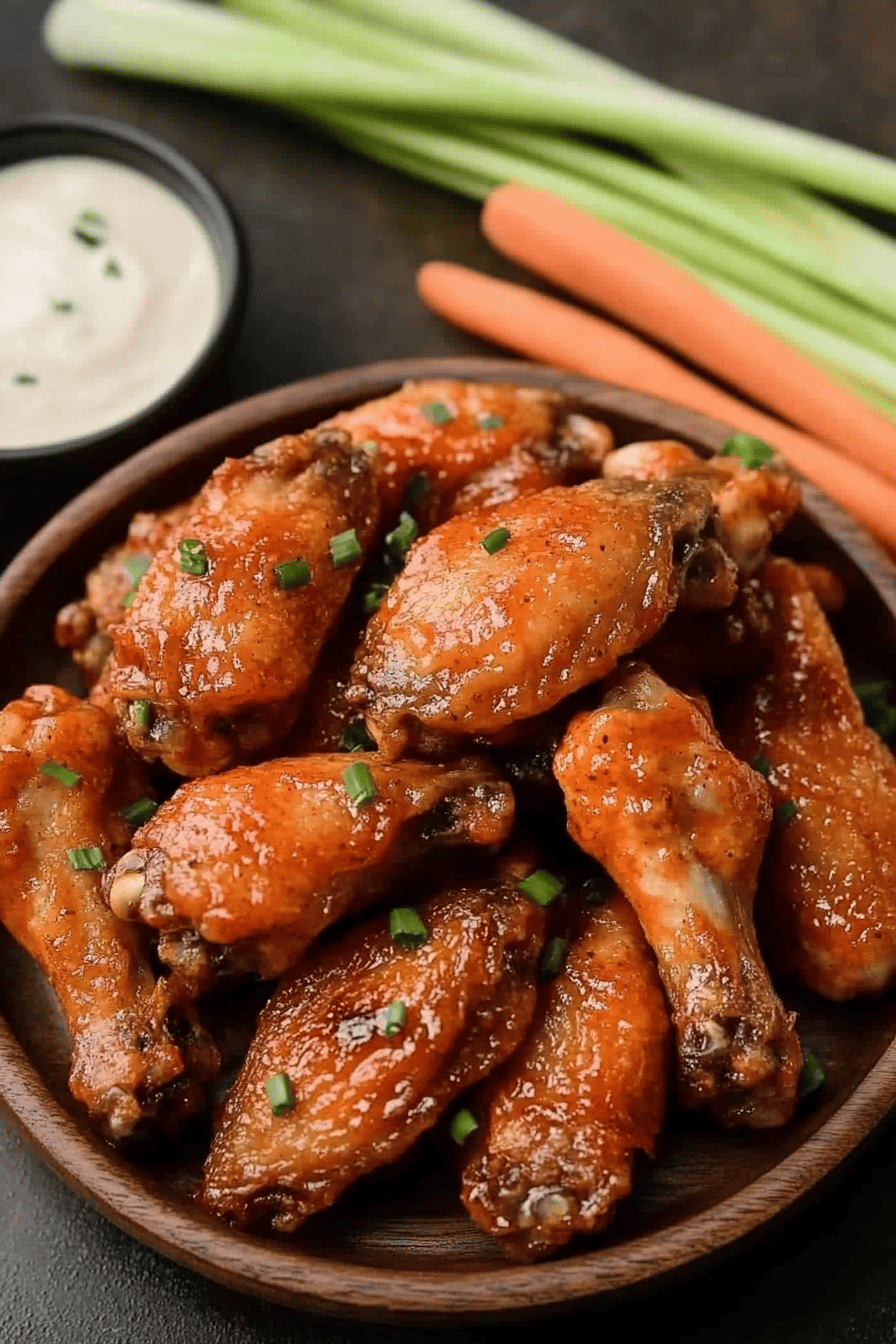Crock-Pot Buffalo Chicken Wings ingredients organized and measured on kitchen counter