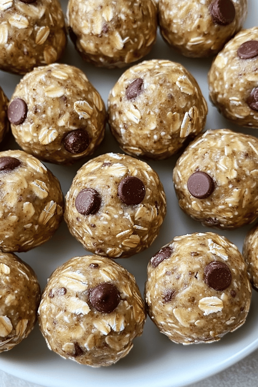 Energy Oatmeal Balls Recipe slice on plate showing perfect texture and swirl pattern