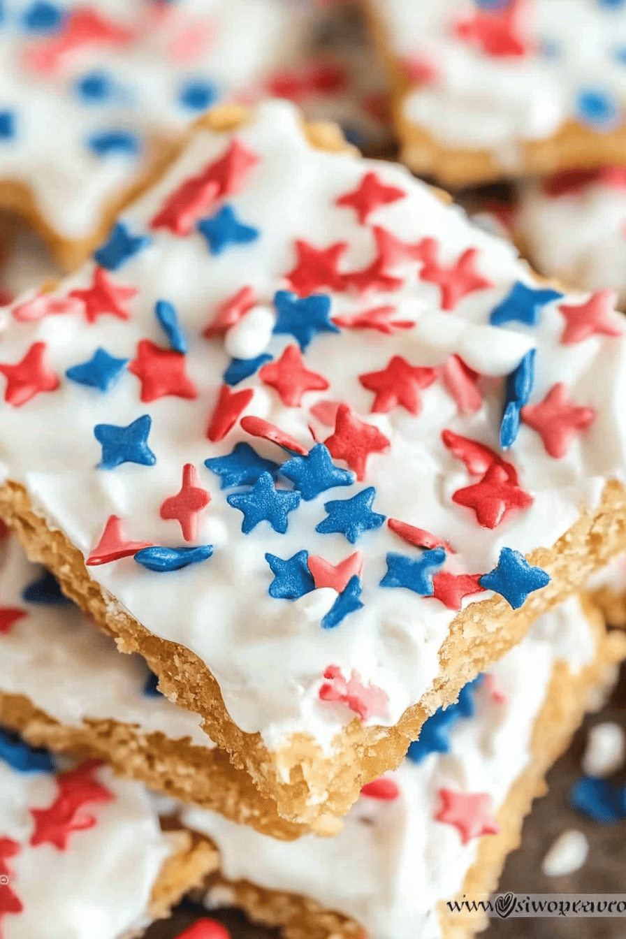 Patriotic Crack Recipe slice on plate showing perfect texture and swirl pattern