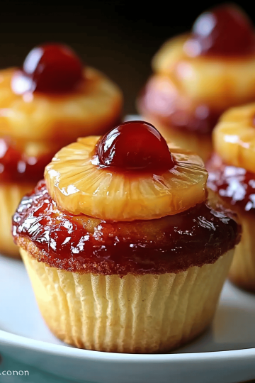 Pineapple Upside-Down Cupcakes