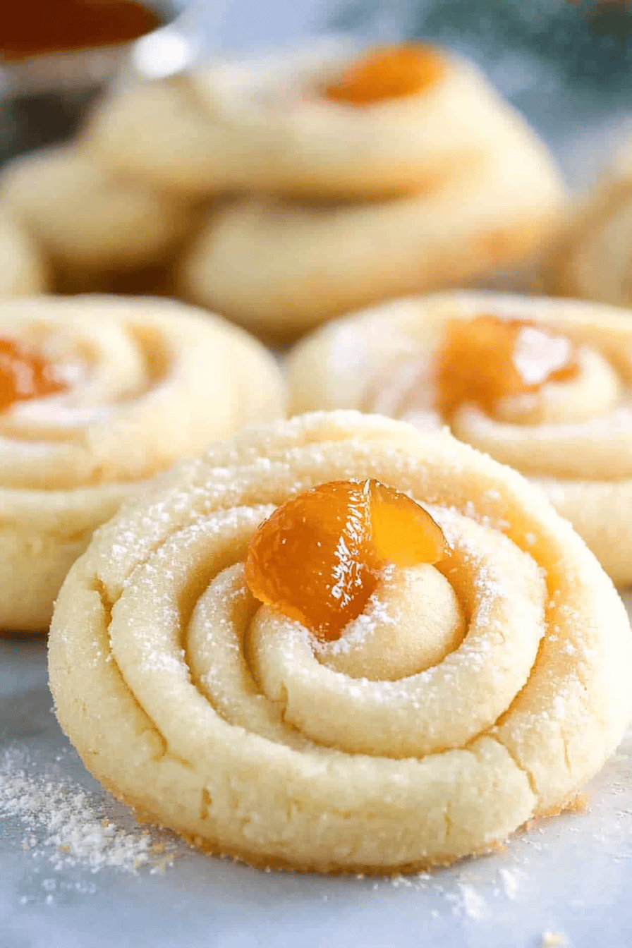 Apricot Spritz Cookie ingredients organized and measured on kitchen counter