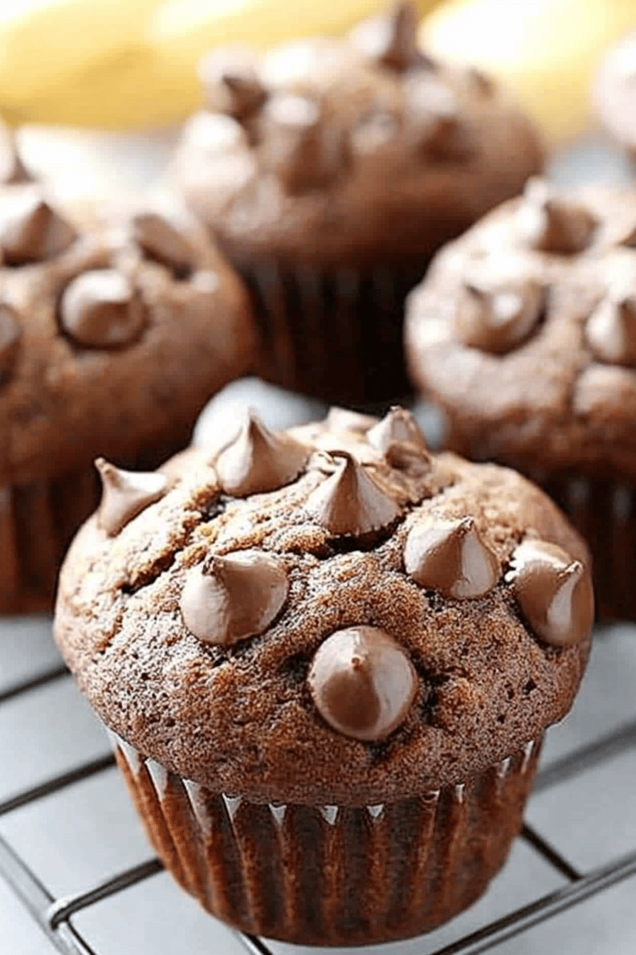 Banana muffins slice on plate showing perfect texture and swirl pattern