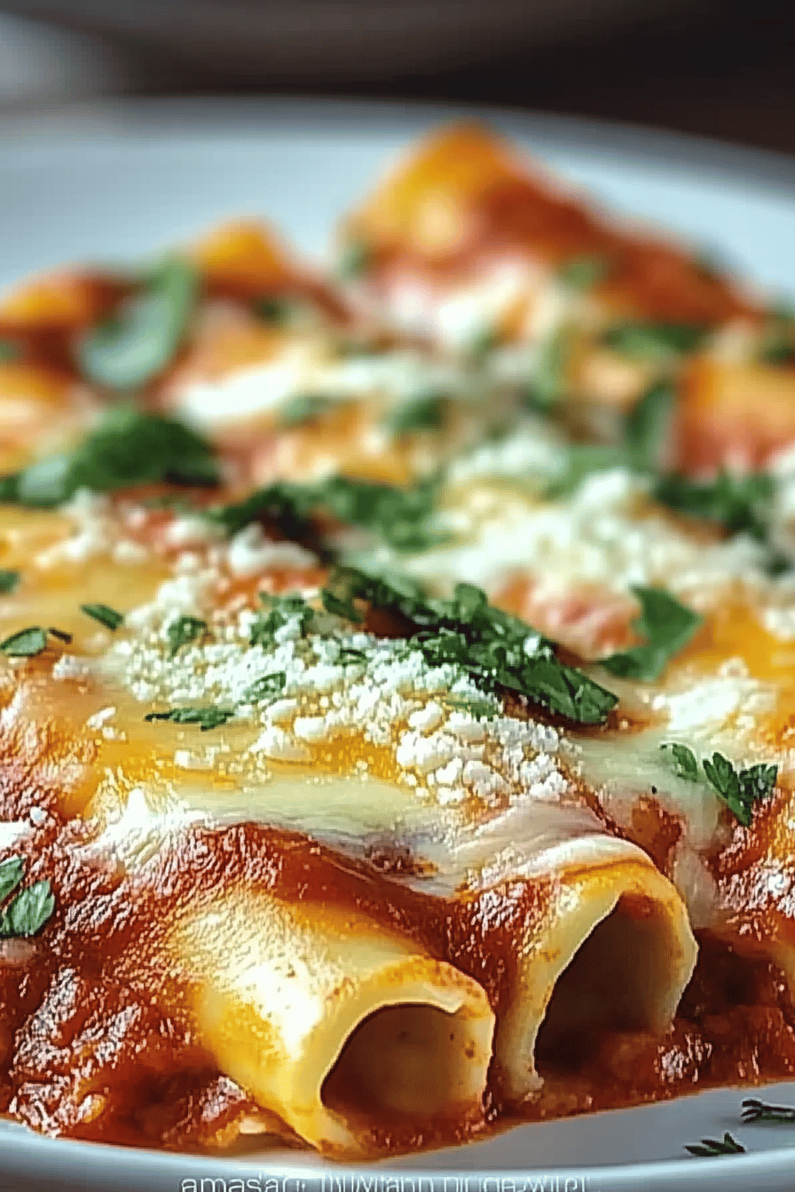 Cheesy Manicotti Recipe ingredients organized and measured on kitchen counter