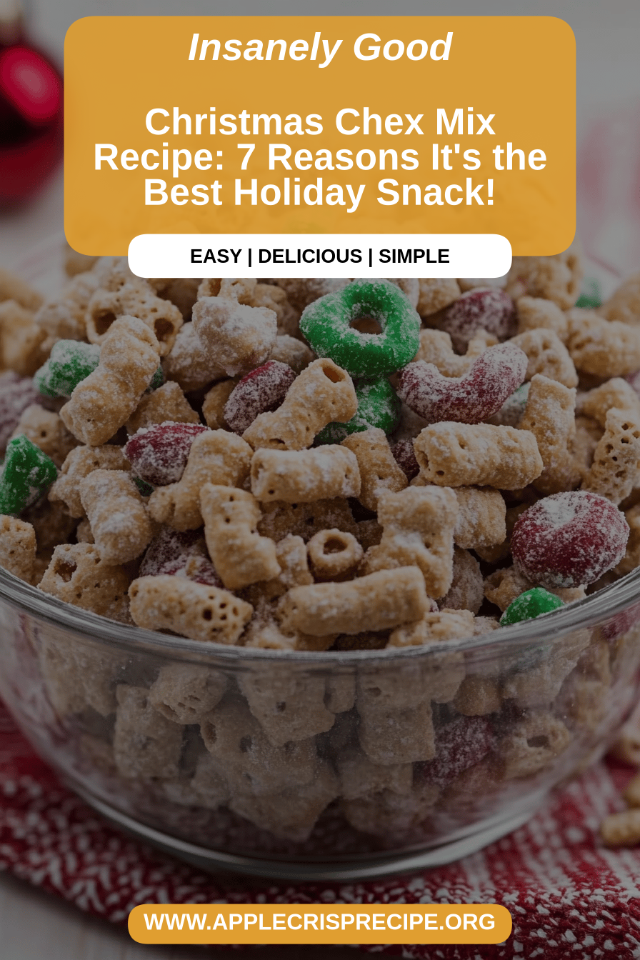 Christmas Chex Mix Recipe final dish beautifully presented and ready to serve