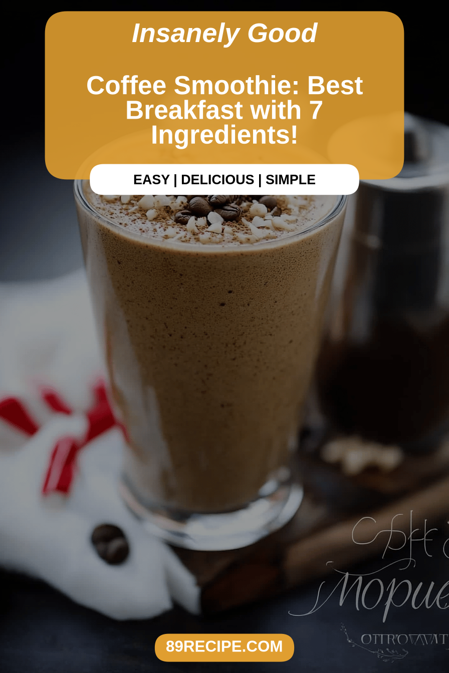 Coffee smoothie final dish beautifully presented and ready to serve