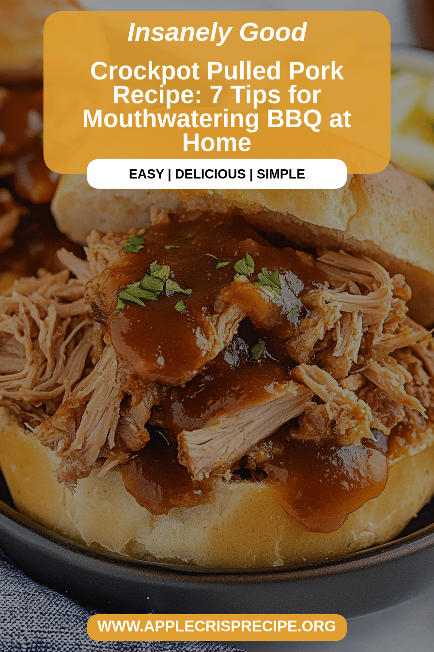 Crockpot Pulled Pork Recipe final dish beautifully presented and ready to serve