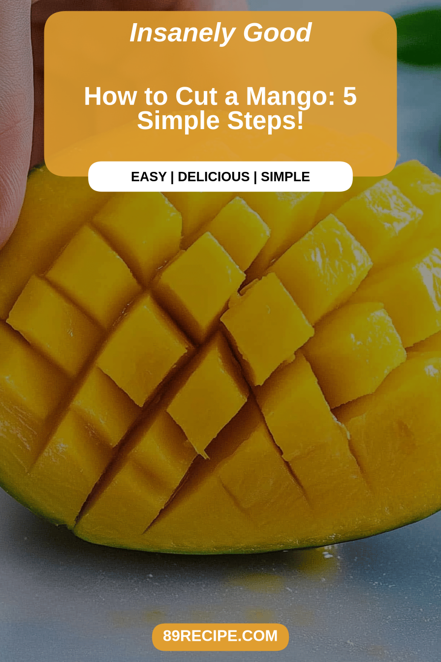 Cut a mango final dish beautifully presented and ready to serve