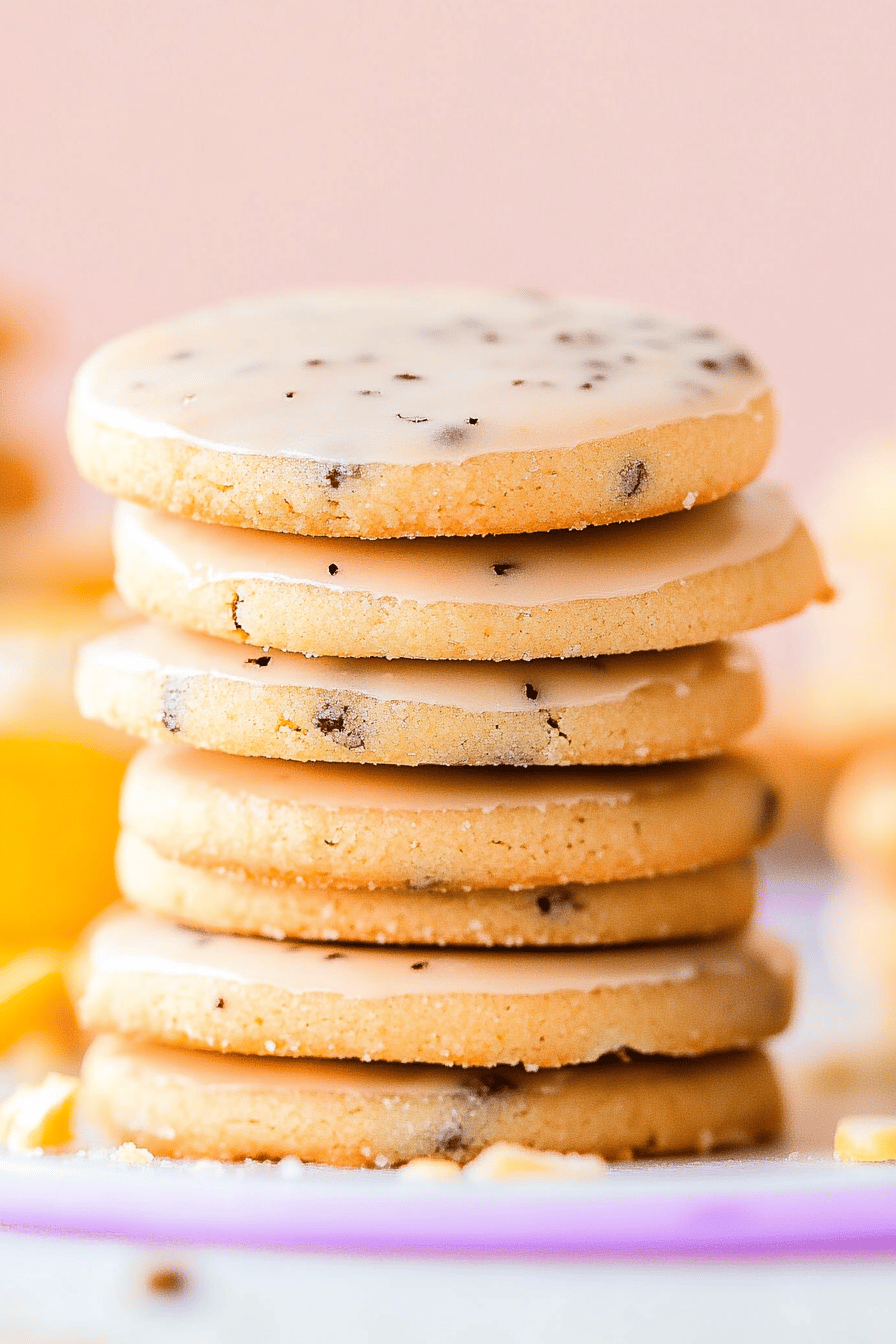 Earl Grey Cookies slice on plate showing perfect texture and swirl pattern