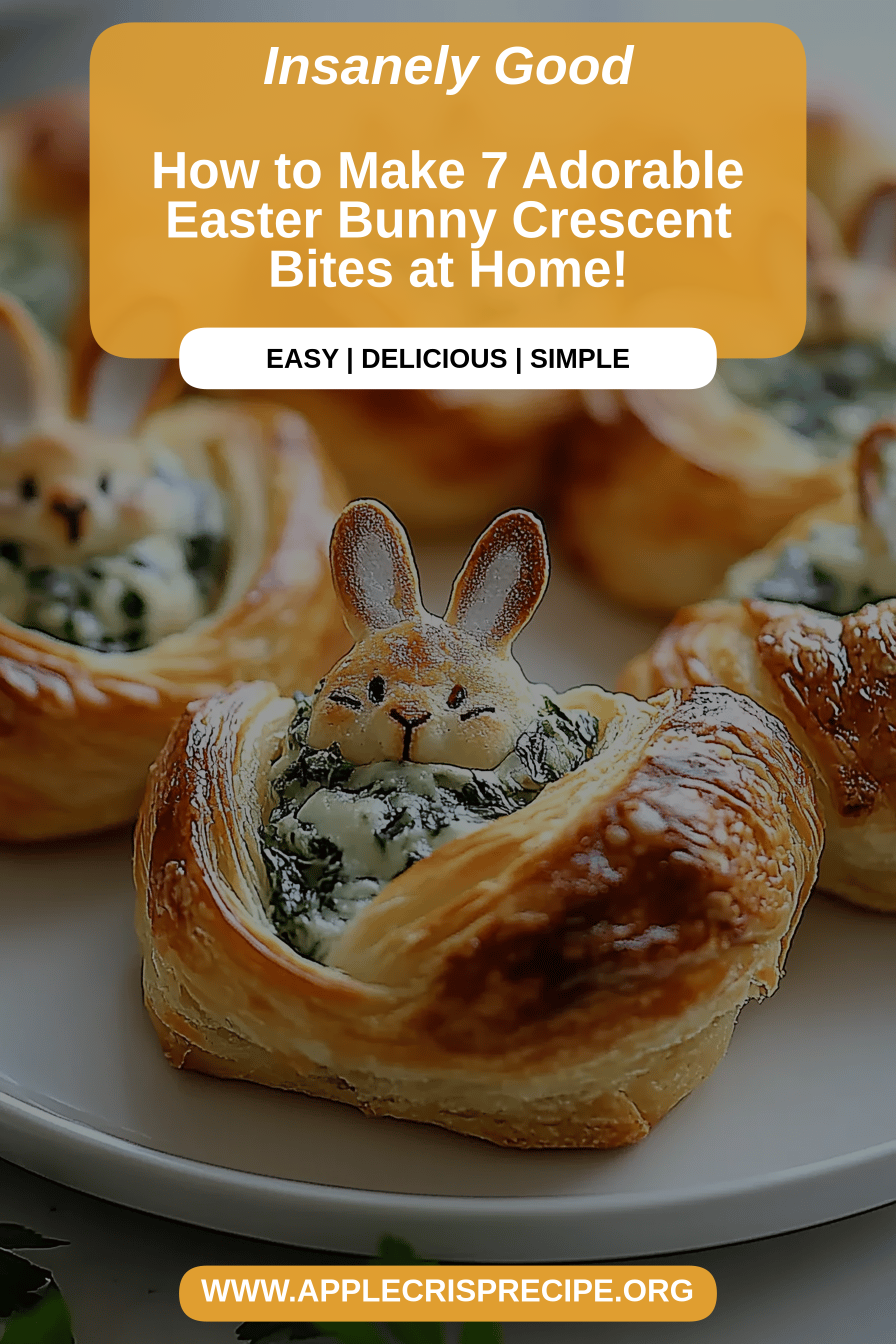 Easter Bunny Crescent Bites final dish beautifully presented and ready to serve