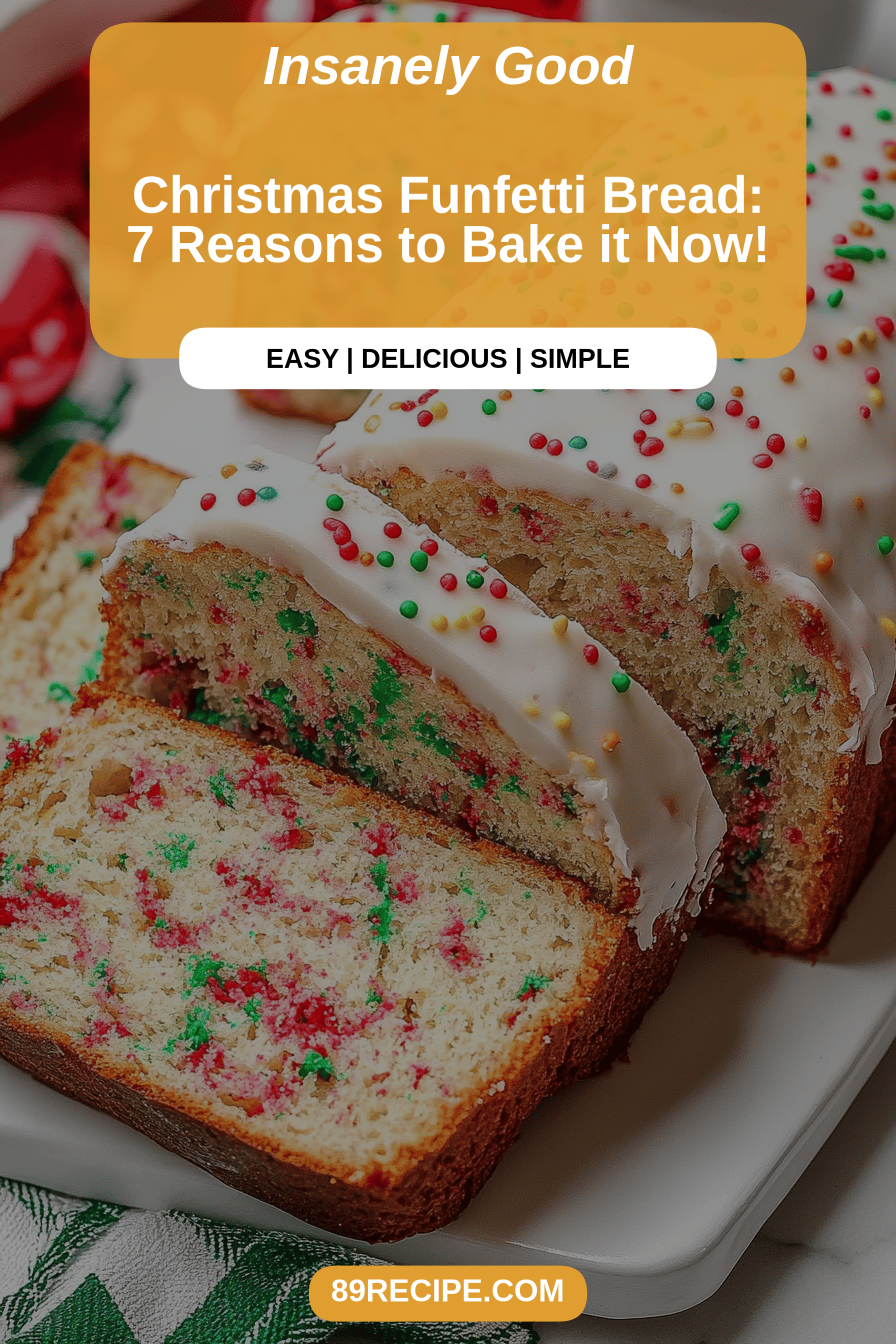 Funfetti bread final dish beautifully presented and ready to serve