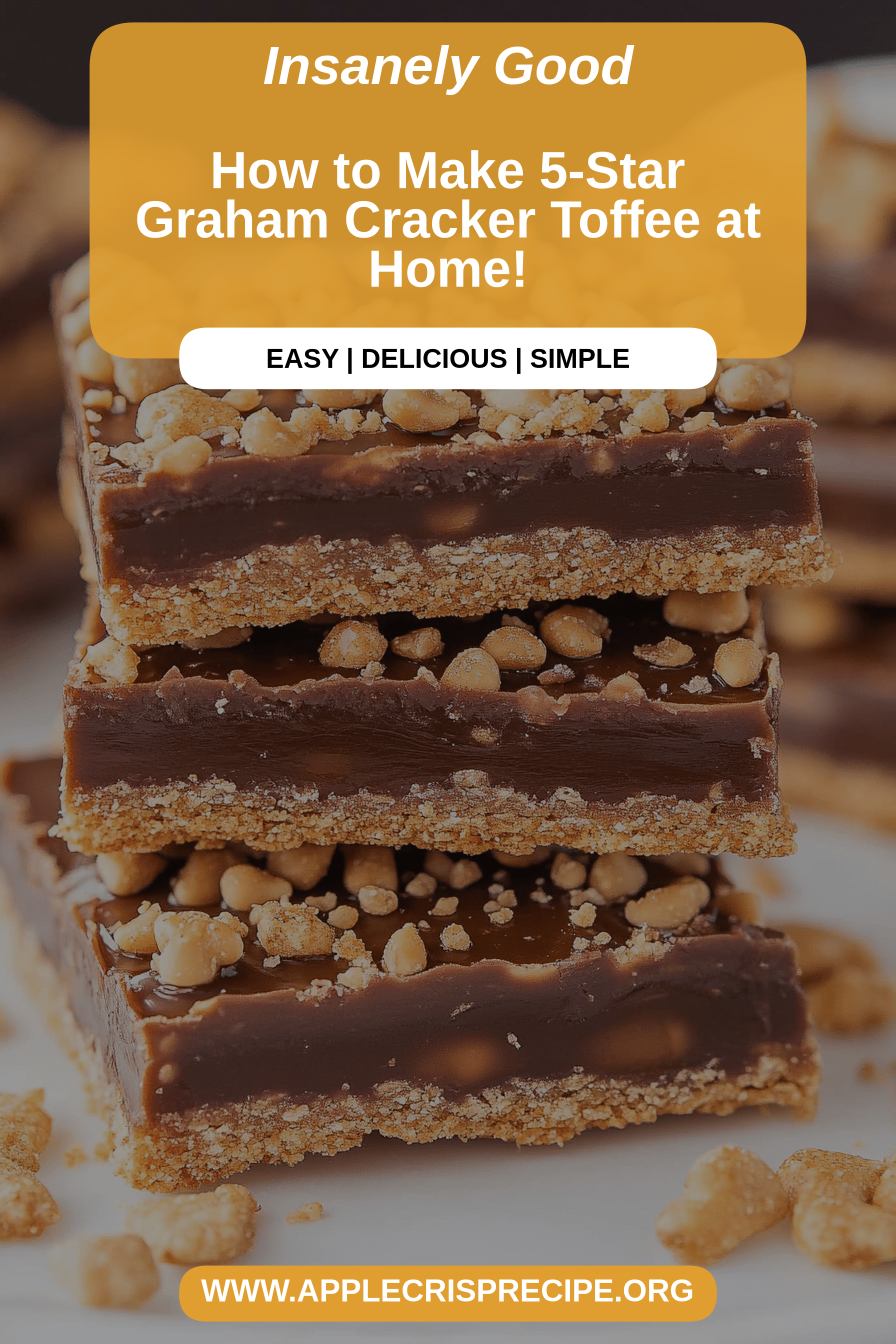 Graham Cracker Toffee final dish beautifully presented and ready to serve