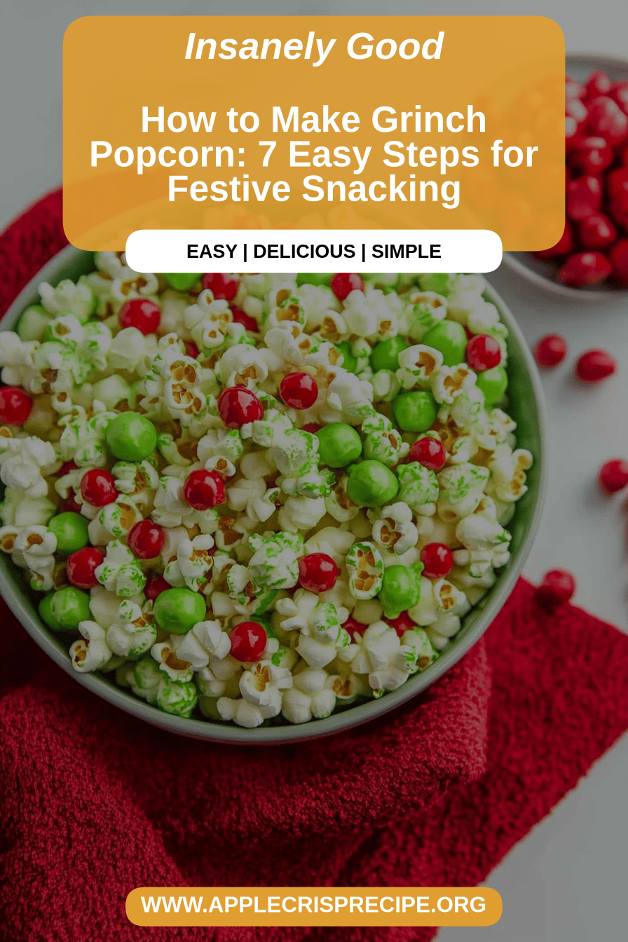Grinch Popcorn Recipe final dish beautifully presented and ready to serve