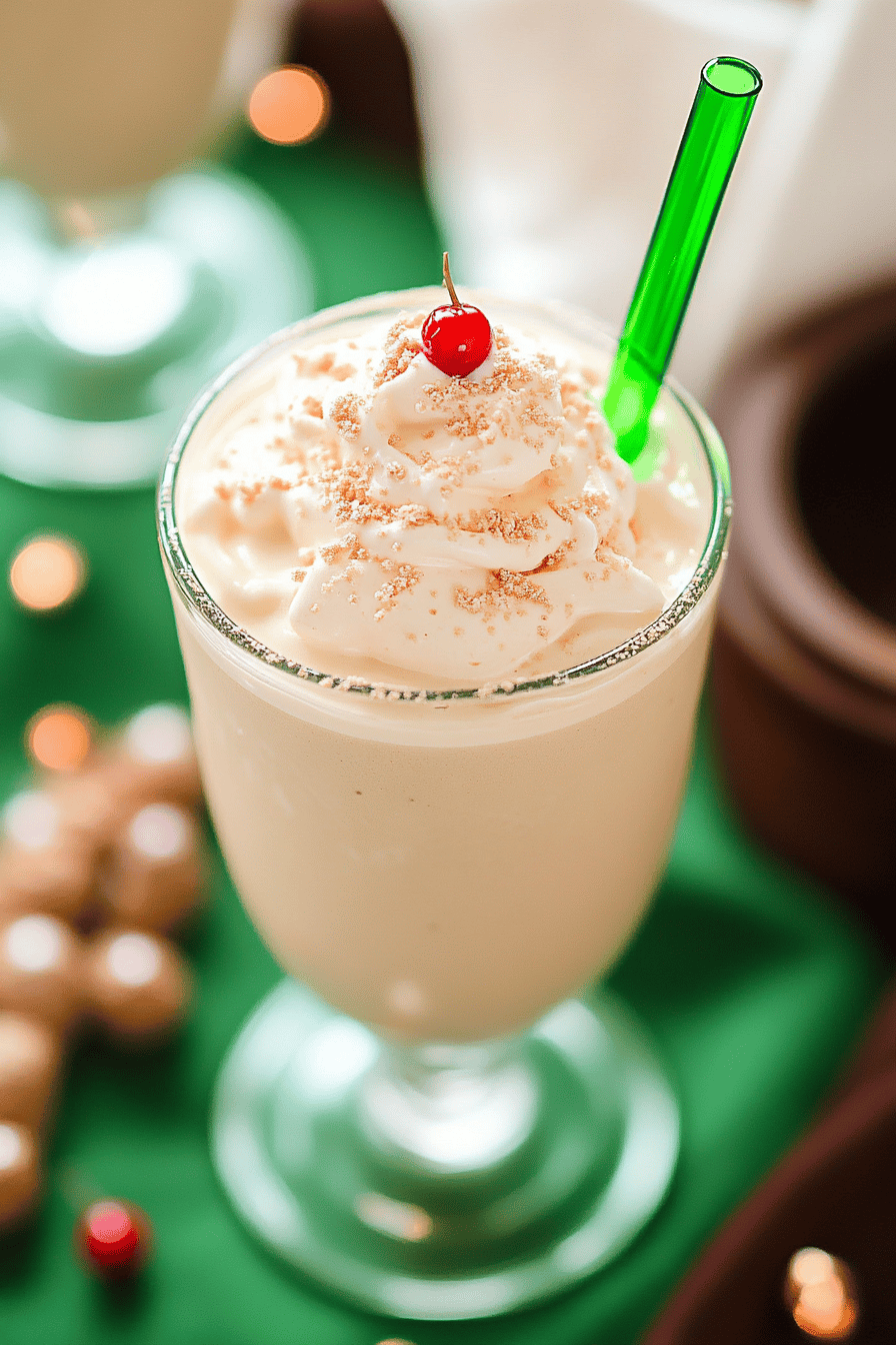 Irish cream milkshake slice on plate showing perfect texture and swirl pattern