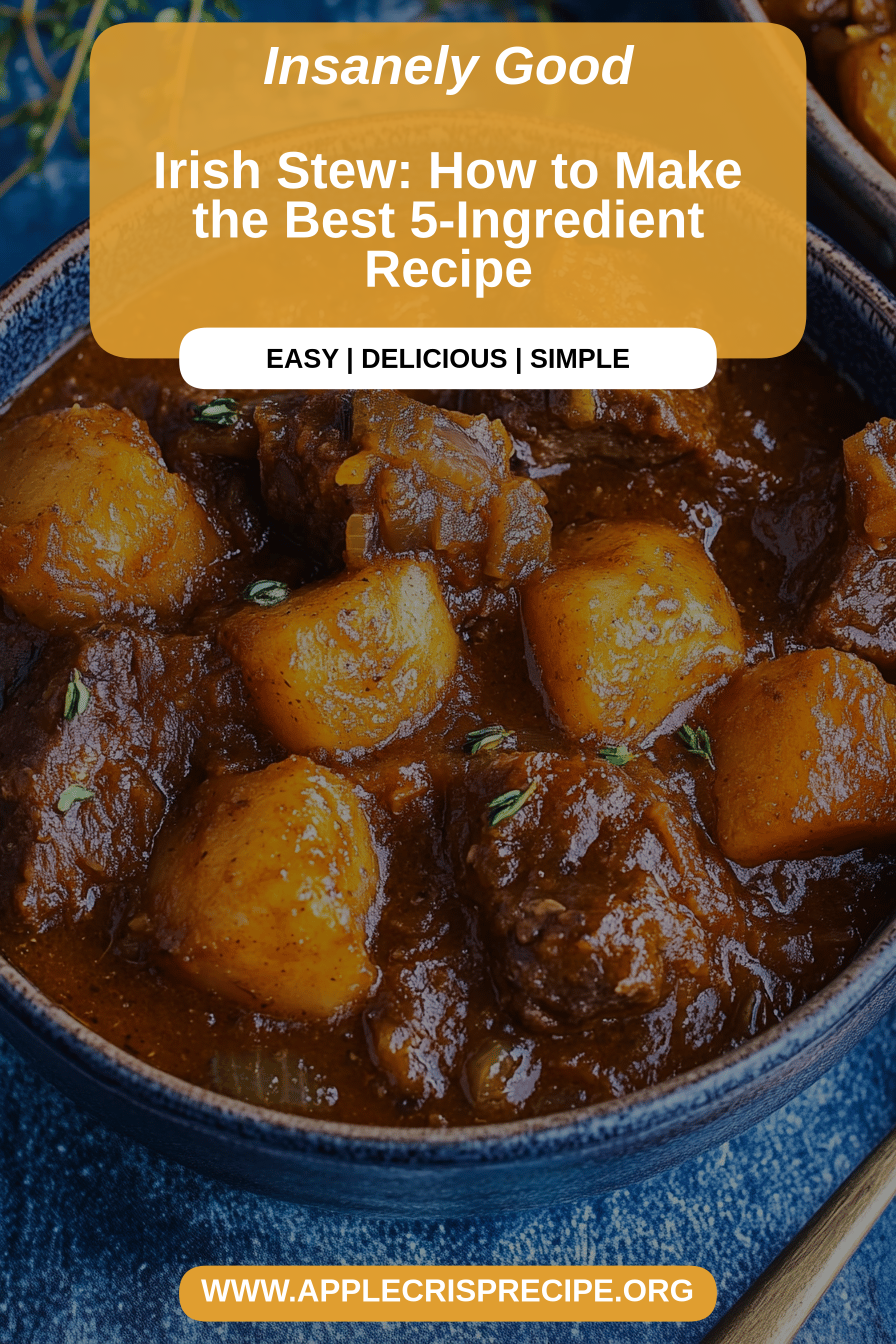 Irish stew final dish beautifully presented and ready to serve