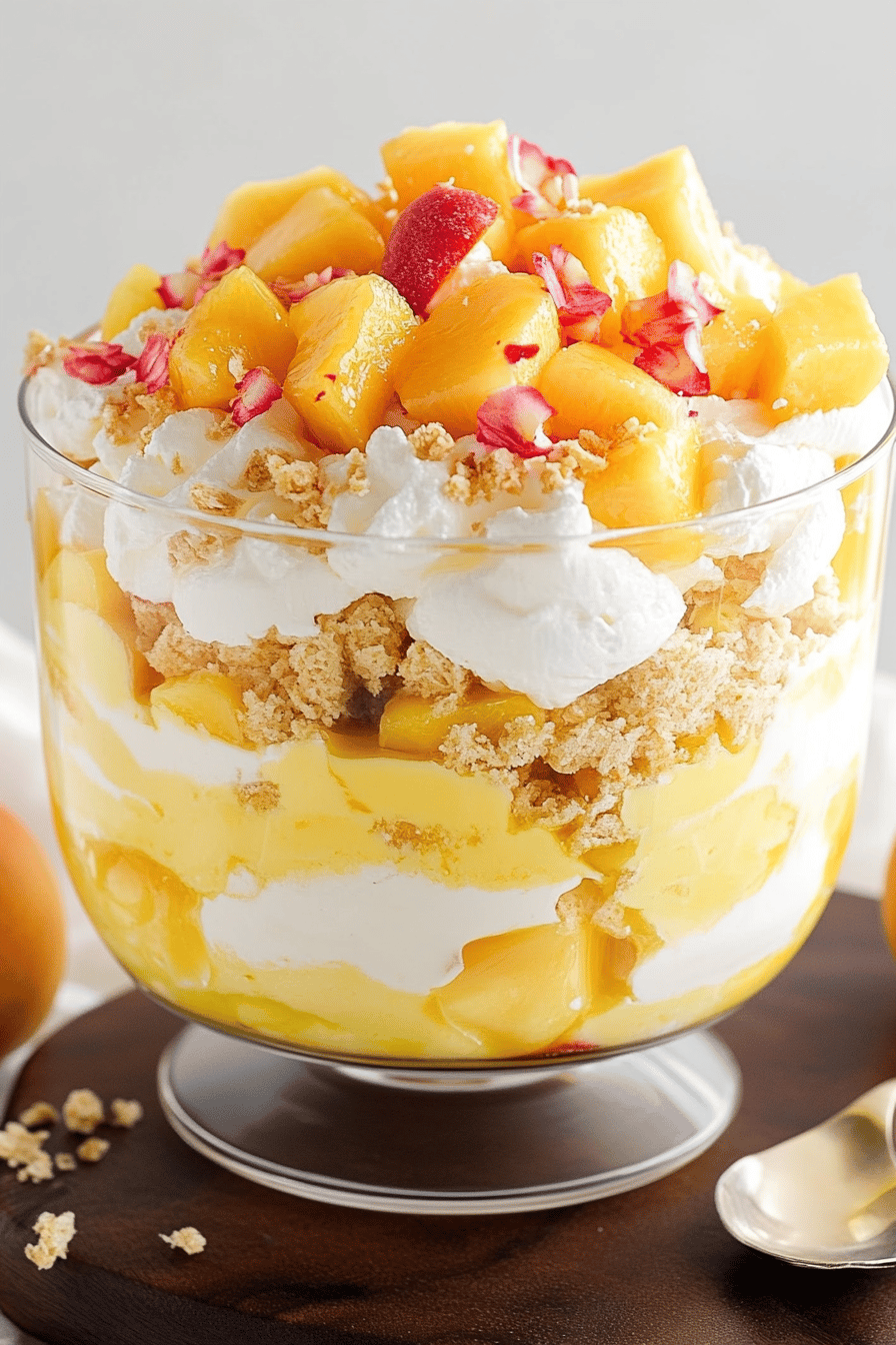 Mango Trifle ingredients organized and measured on kitchen counter