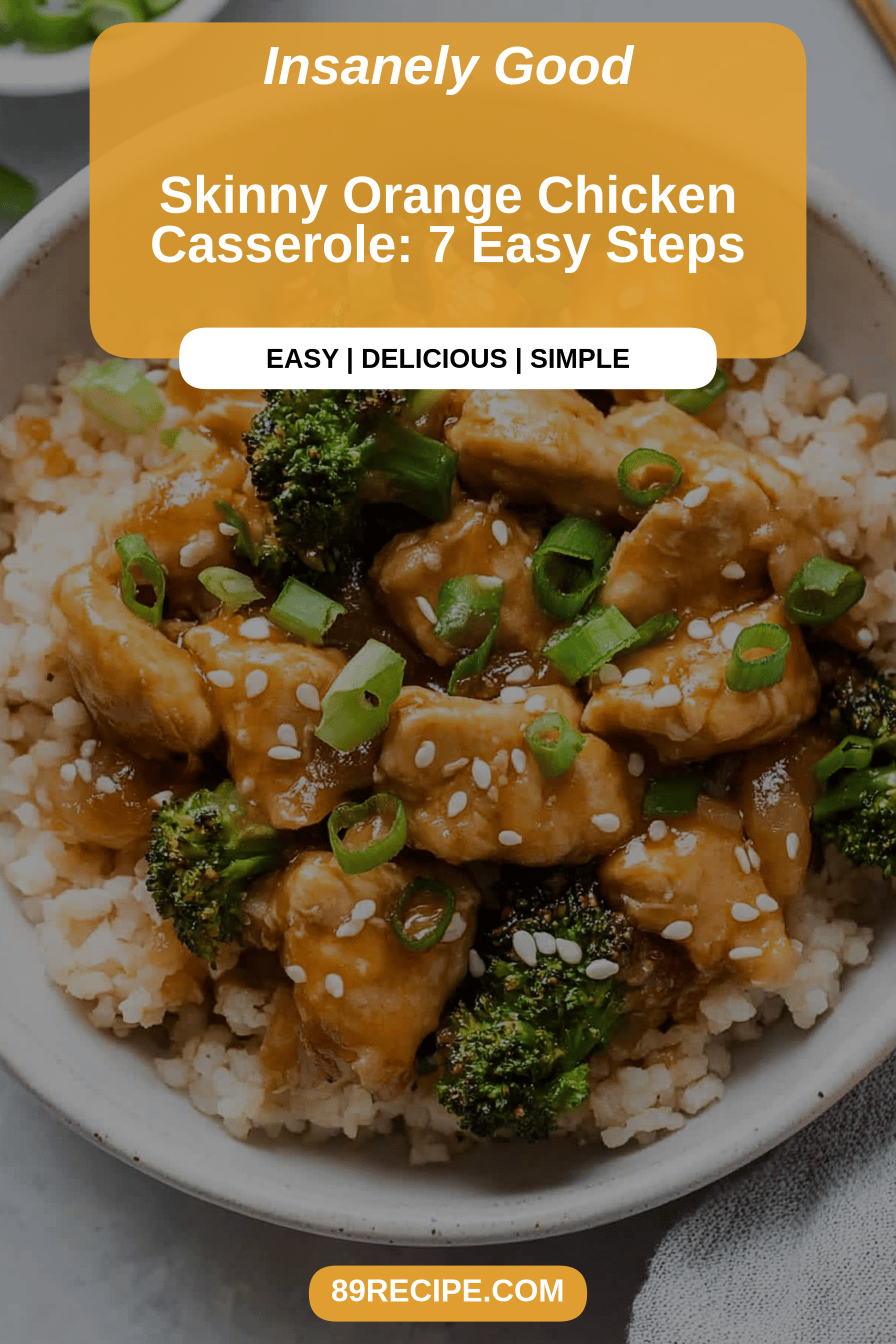 Orange Chicken Casserole final dish beautifully presented and ready to serve