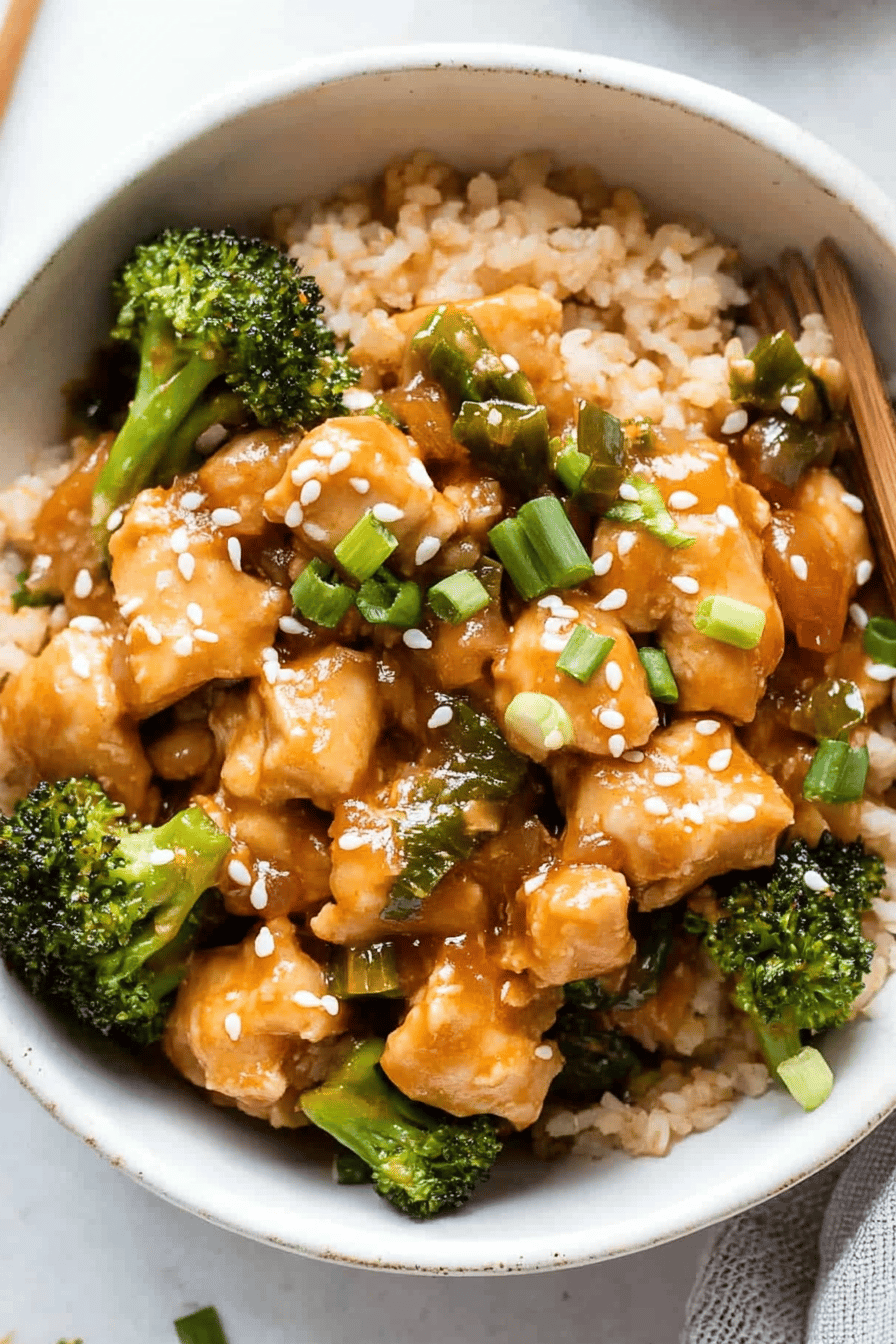 Orange Chicken Casserole slice on plate showing perfect texture and swirl pattern
