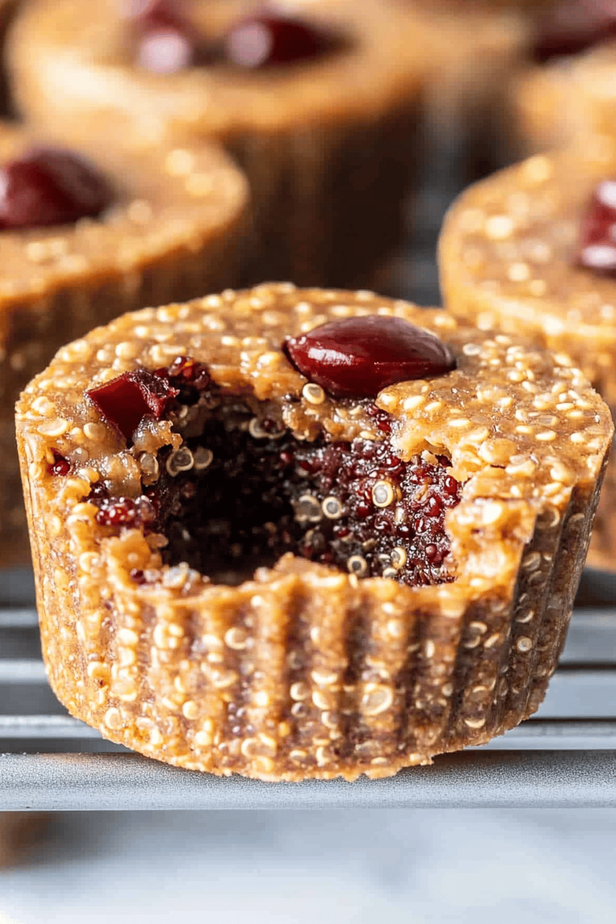 Peanut butter quinoa cups ingredients organized and measured on kitchen counter