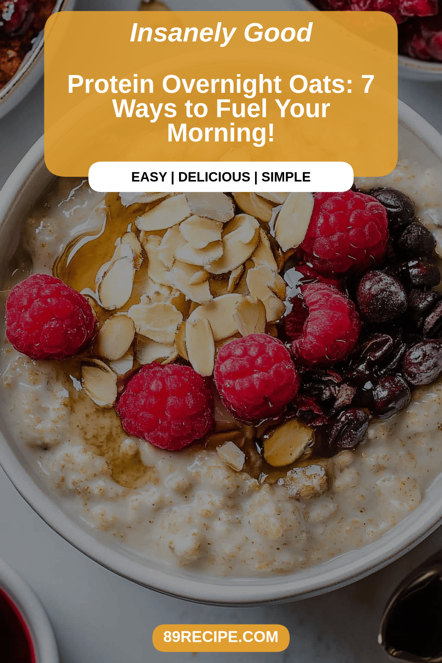 Protein overnight oats final dish beautifully presented and ready to serve