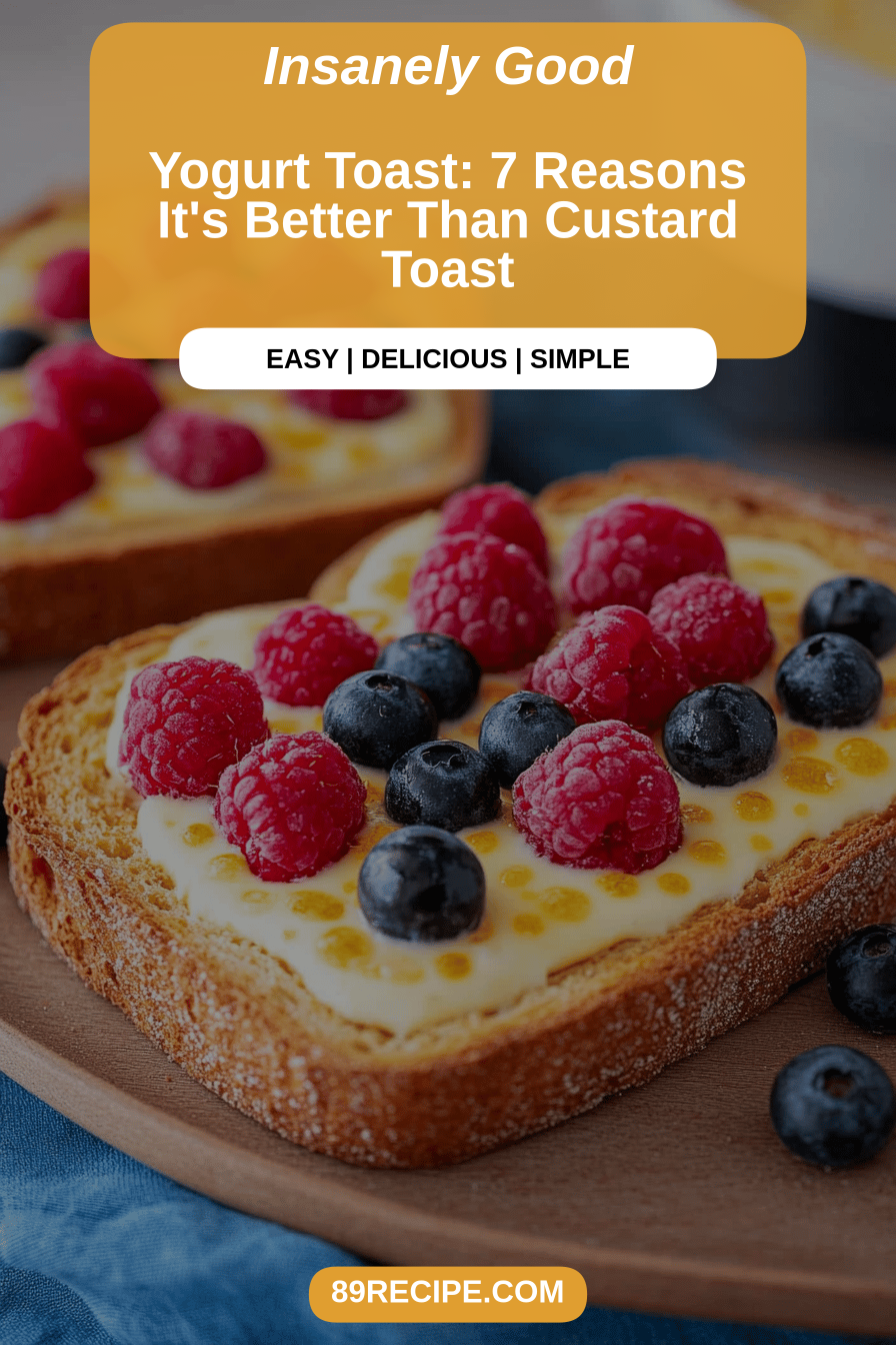 Yogurt toast final dish beautifully presented and ready to serve