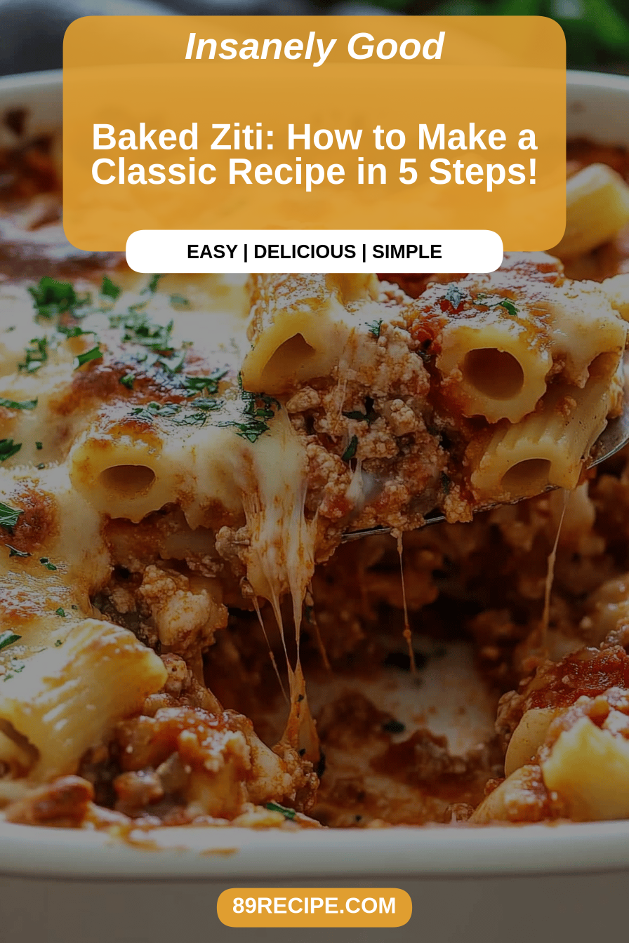 baked ziti final dish beautifully presented and ready to serve