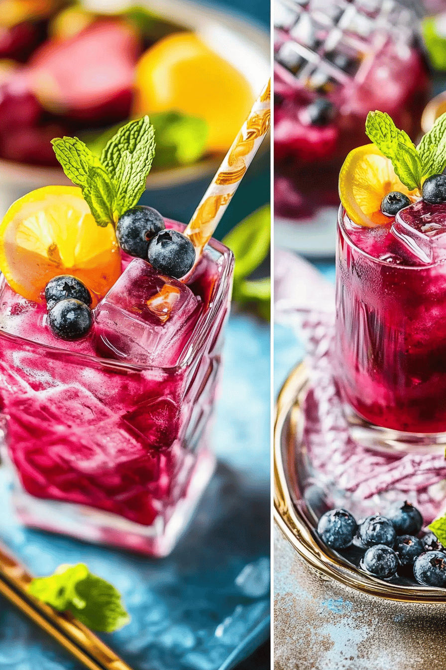 blueberry whiskey smash slice on plate showing perfect texture and swirl pattern