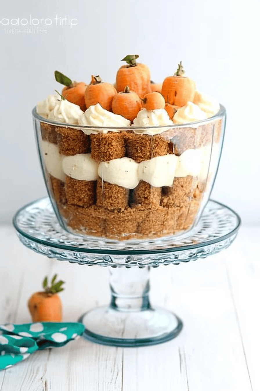 carrot cake trifle ingredients organized and measured on kitchen counter