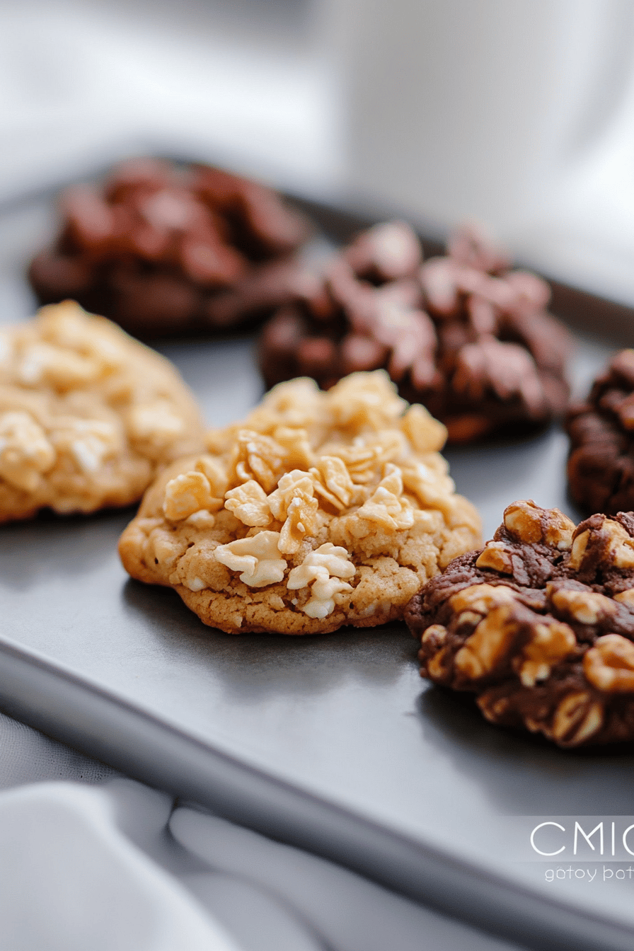 cornflake cookies ingredients organized and measured on kitchen counter