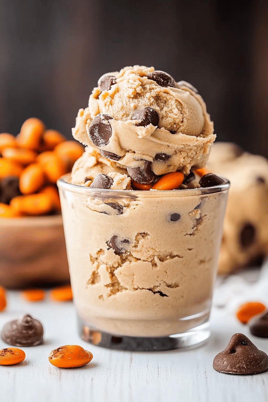 edible cookie dough ingredients organized and measured on kitchen counter