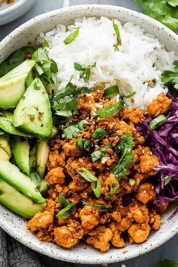 ground chicken bowls