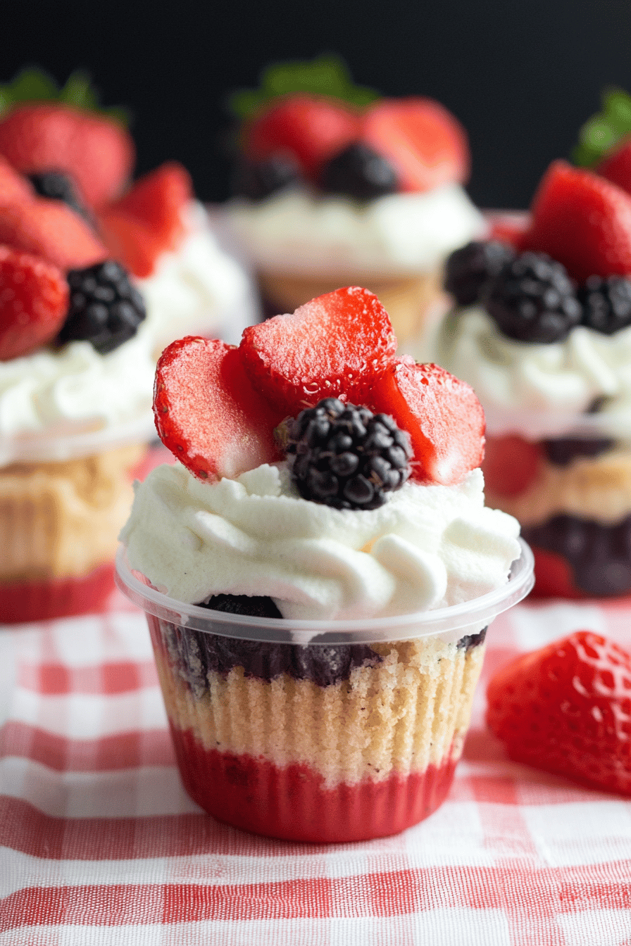 mini shortcake cups slice on plate showing perfect texture and swirl pattern