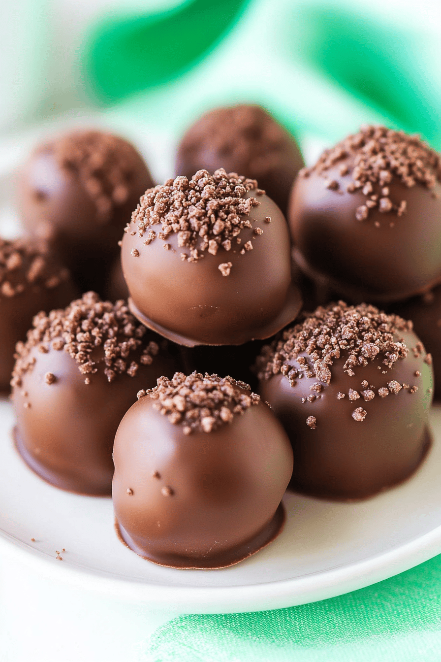 mint cookie truffles ingredients organized and measured on kitchen counter