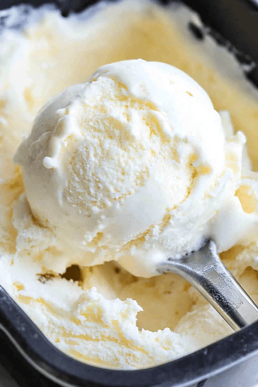 no churn ice cream ingredients organized and measured on kitchen counter