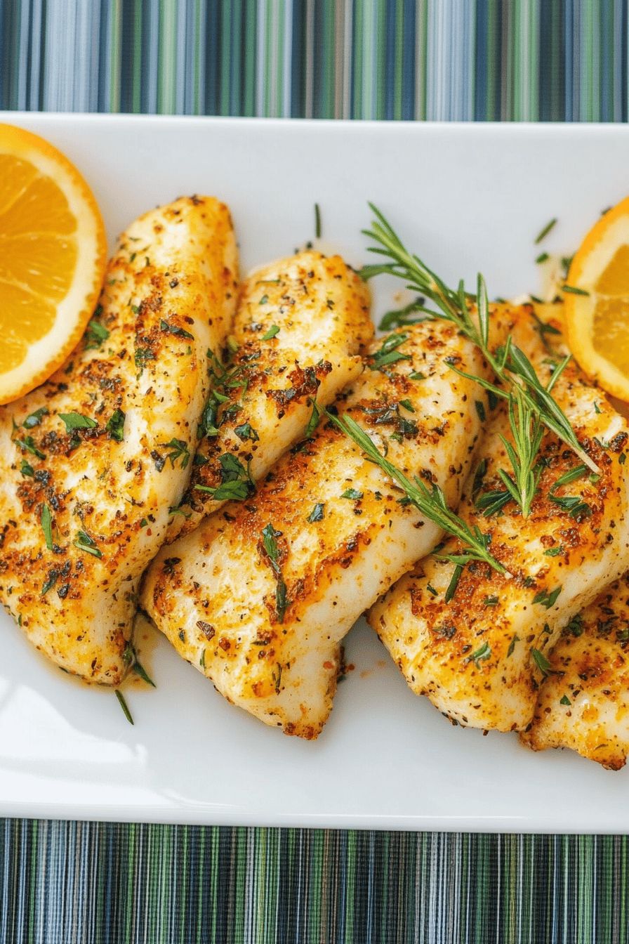 orange roughy recipe slice on plate showing perfect texture and swirl pattern