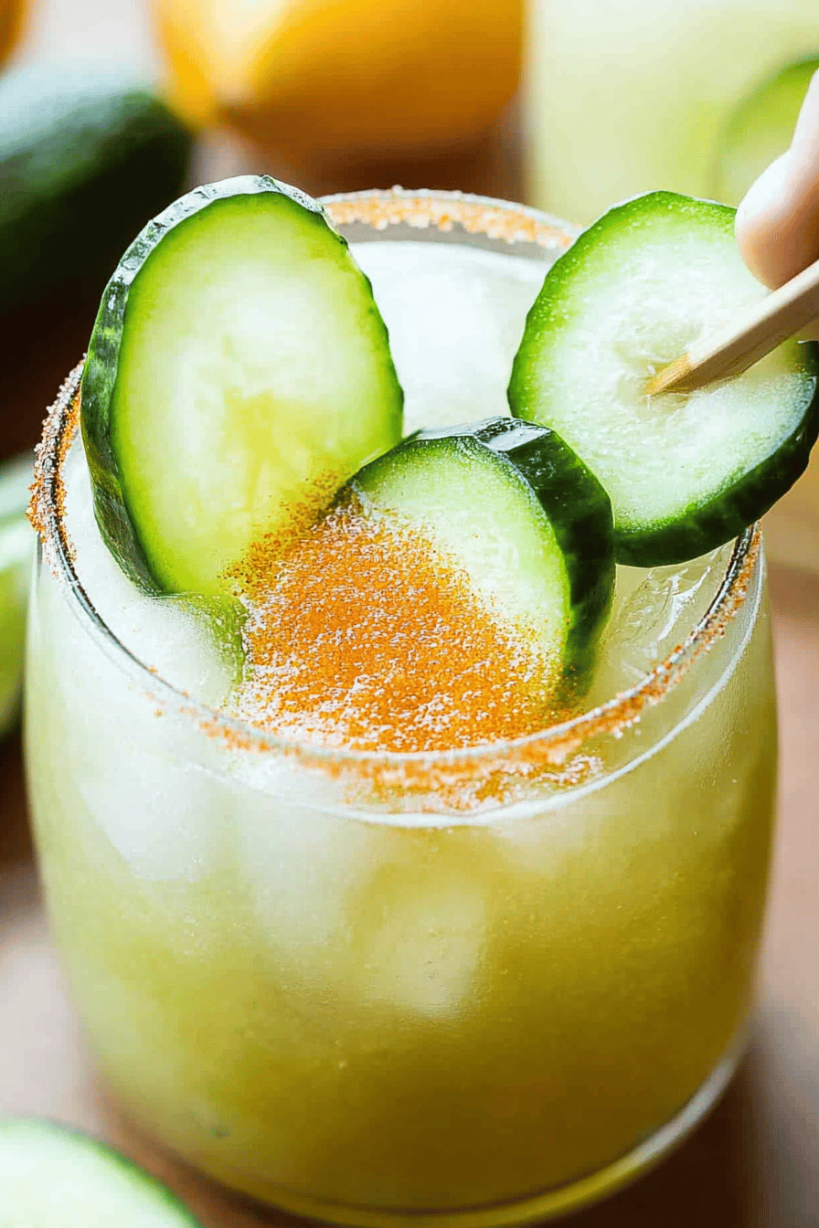 pickle margarita slice on plate showing perfect texture and swirl pattern