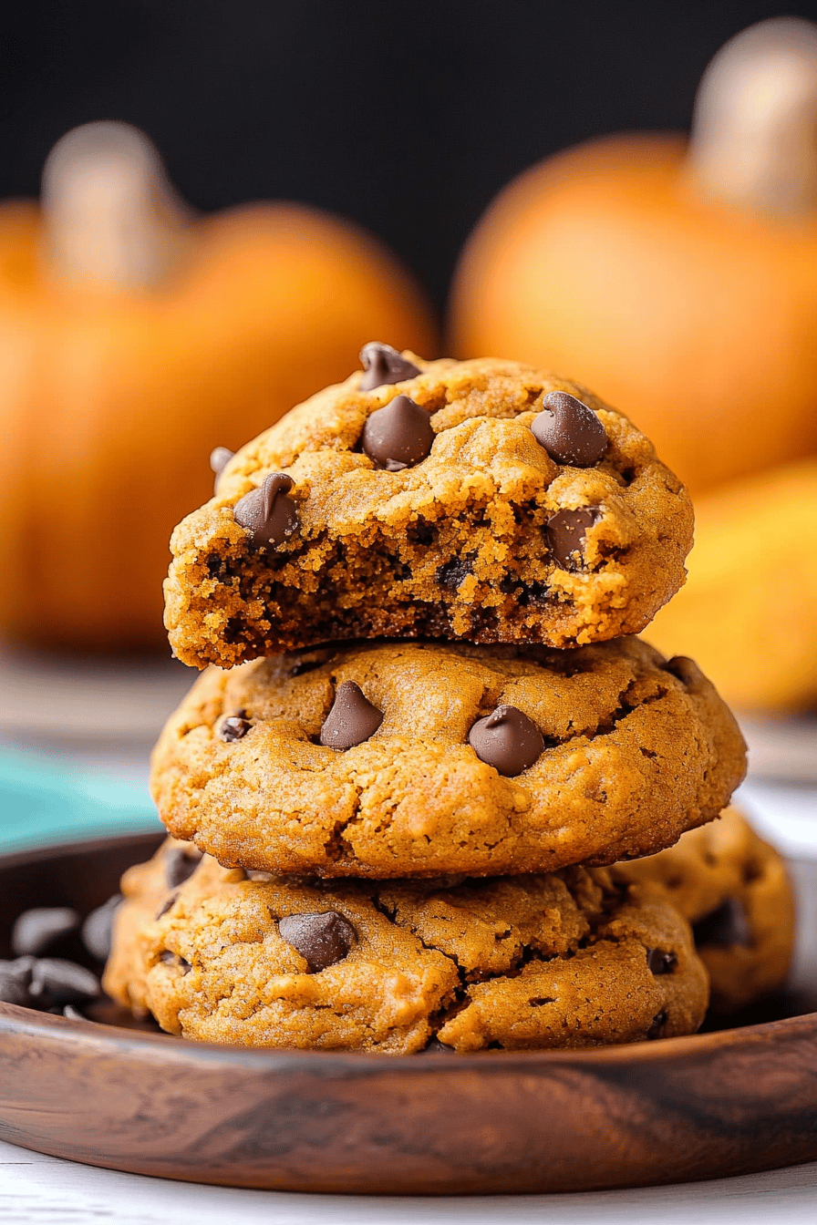 pumpkin chocolate chip cookies ingredients organized and measured on kitchen counter