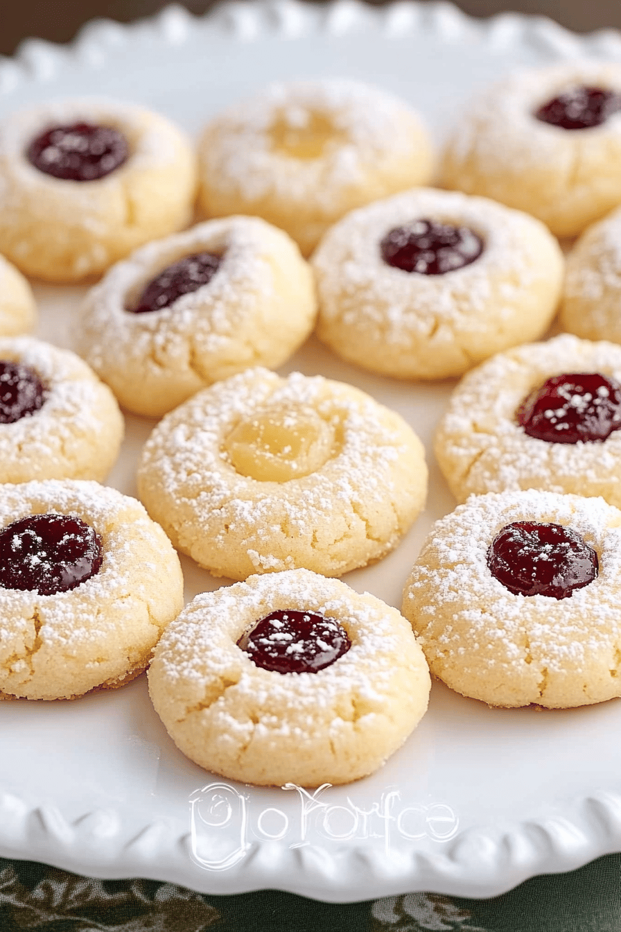 thumbprint cookies ingredients organized and measured on kitchen counter