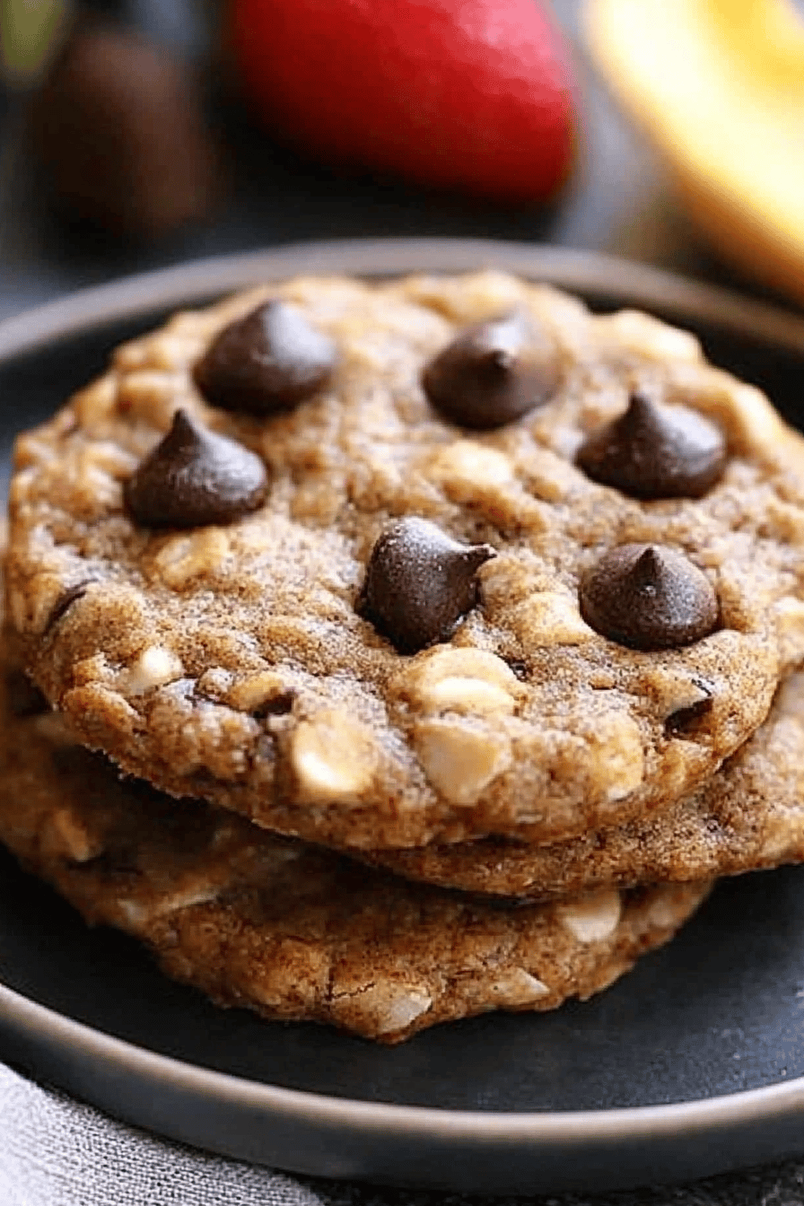 vegan breakfast cookies slice on plate showing perfect texture and swirl pattern